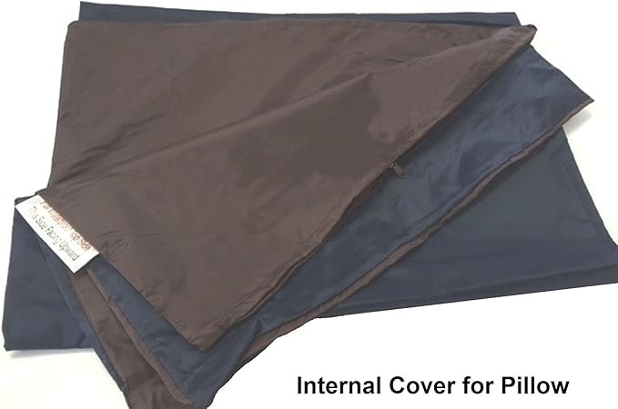 Dogbed4less Shredded Memory Foam Pillow Dog Bed with Waterproof Liner and Machine Washable Cover (Brown Nylon, Large 48"X29")