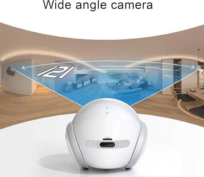 ZJchao Smart Mobile Pet Camera Robot with 1080P HD 2-Way Audio Motion Detection Auto Recharge Night Vision for Dogs Cats Babies Elderly Home Security