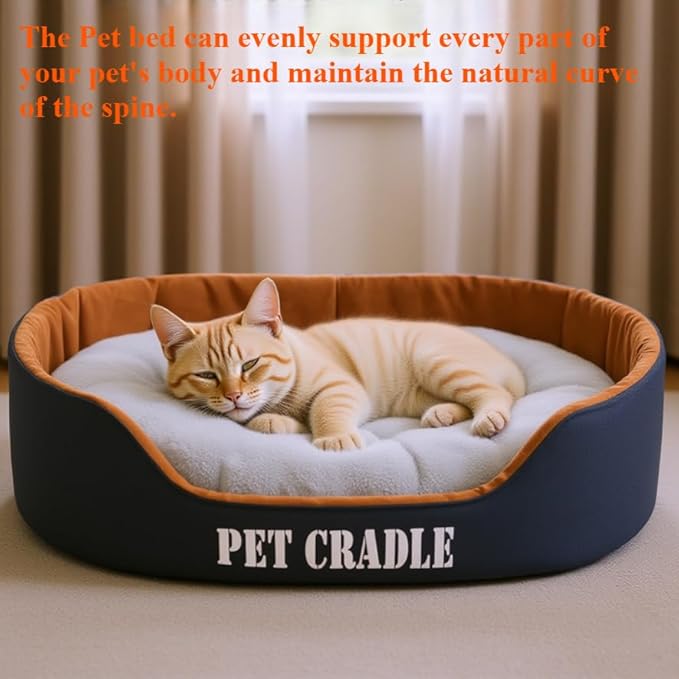 Dog Bed Orthopedic Dog Couch Bed, Waterproof Pet Bed with Removable Washable Mat & Non-Slip Bottom(Grey,27.56''X19.69')