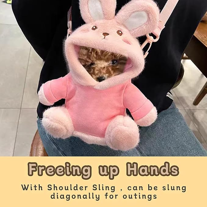 Tiny Puppy Carrier Chest Sling - Extra Small Body Carrier for Up to 4lbs Puppies Kittens, Cute Pack Pouch for Mini Yorkies Teacup Hands-Free Portable Pet Harness for Girls Boys (3-4lb Large Red)