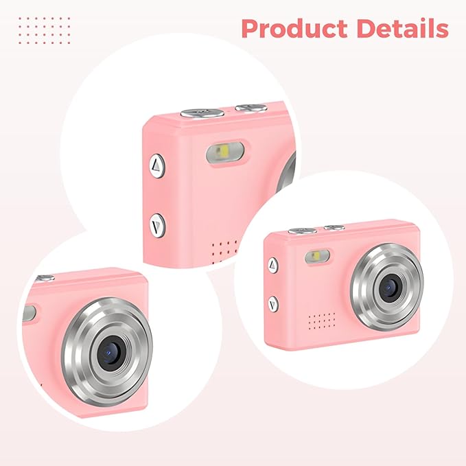 Recording Thumb Cam Video Mini, Digital Camera, for Cycling, Hiking, and Pet Recording, 200Mah Battery, 1.67 X 0.59 X 1.13 in (4.2 X 1.5 X 2.9 Cm)