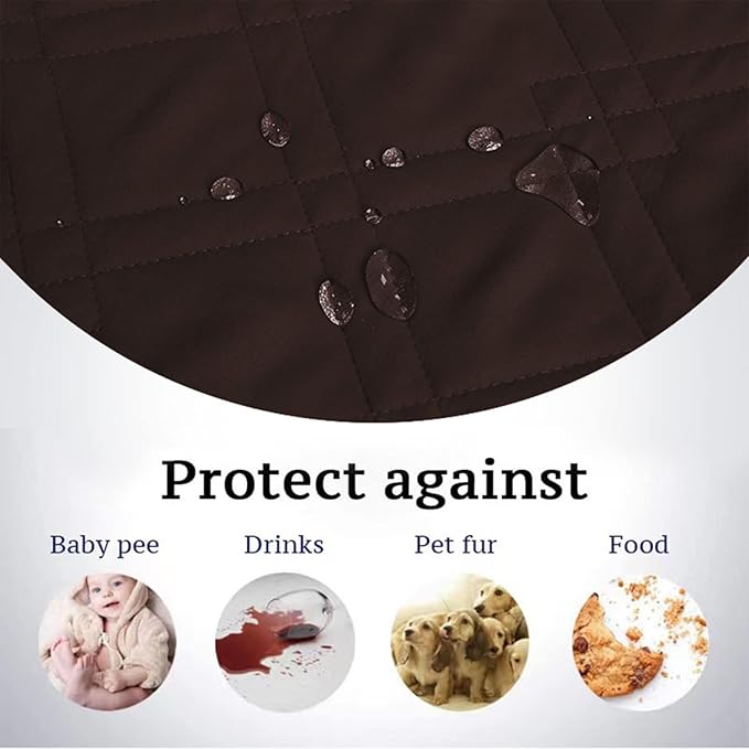 Waterproof Dog Bed Covers for Couch Protection, Water-Resistant Soft Dog Pet Blanket Anti-Slip Dog Blanket for Bed, for Furniture Bed Couch Sofa (Brown,52x82inch)