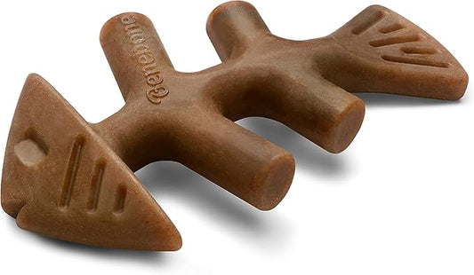 Benebone Fishbone Durable Dog Chew Toy for Aggressive Chewers, Real Fish, Made in USA, Giant