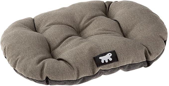 Ferplast Bed for Dogs and Cats, Cushion for Medium Dogs, Cushion for Cats, Mat for Kennels and Cars – Washable – Cotton with Soft Padding, 85 x 55 cm, Brown