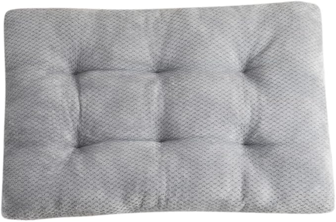 Washable Dog Bed for Large Breeds, Extra Cushioned Crate Mattress with Removable Fluffy Cover, Non-Slip Orthopedic Pet Pad, Machine Washable Kennel Mat(Grey,XXXL)