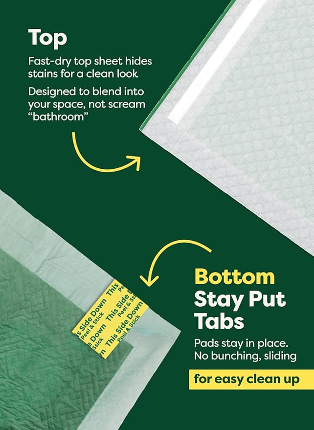 Earth Rated Max Absorbency Puppy Pee Pads for Dogs Absorbs 2X Faster & 2X More, Leak-Proof Odor-Free Potty Training Wee Wee Pad, Unscented, Large, 22” x 23”, 75 Count