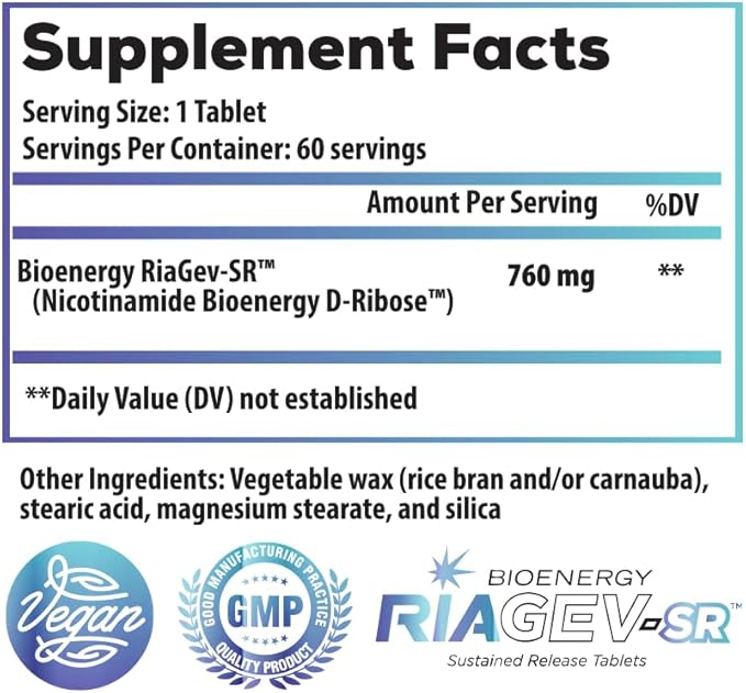 Ideal Infusion Sustained Release Supplement for NAD & NR Biosynthesis, Cardiovascular Health & Muscle Vitality: Boost ATP, NAD+, Glutathione (60 Servings) Vegan