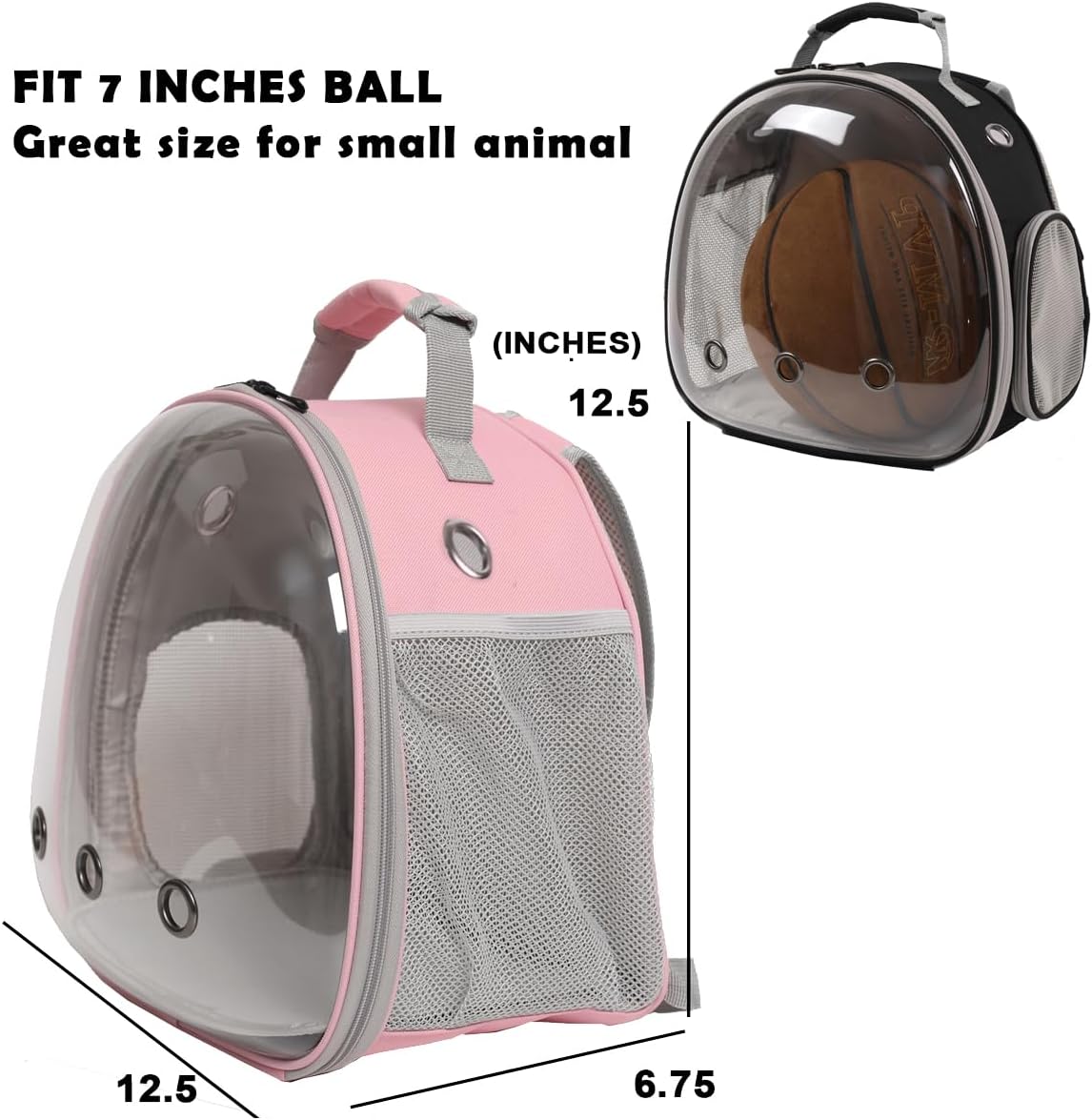 Bearded Dragon Travel Backpack with Harness and Leash Set,Lizard Backpack Travel Carrier,Space Capsule Clear Bubble Window Astronaut Reptile Carrier Backpack for Kids, Airline Approved