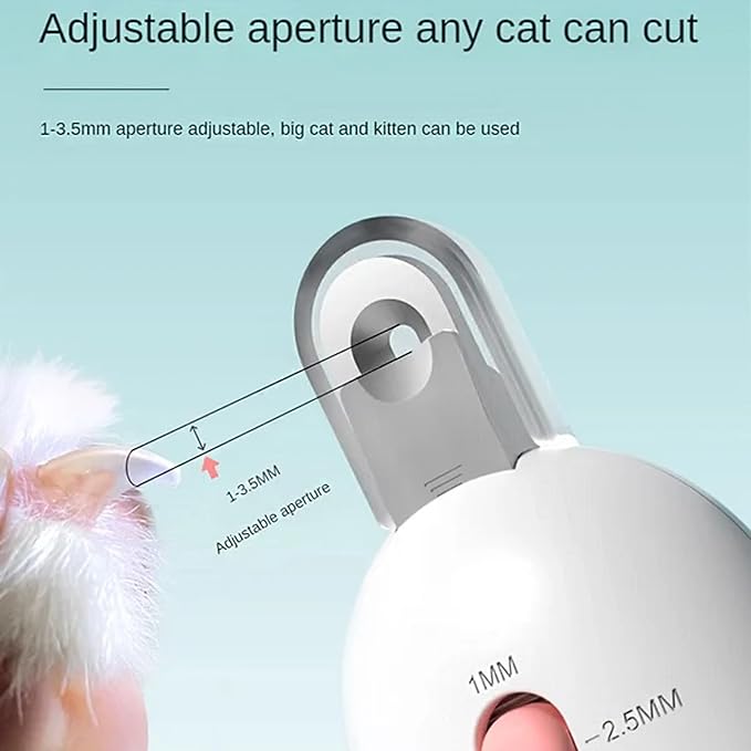 Celery Pets Nail Clippers, Adjustable Claw Clippers for Cats, Round-Hole Trimmer with Dust Storage, Safe Pet Claw Clipper Grooming Tool, Adjustable Nail Cutter for Small Large Cat/Dog (Pink)