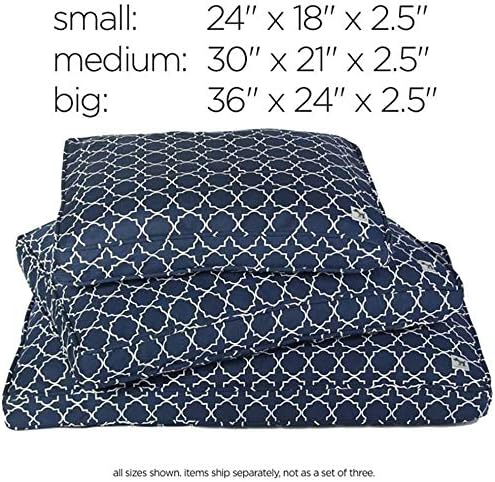 Molly Mutt Sheepy Wool-Filled Crate Pad, GOTS-Certified 100% Organic Cotton Canvas Cover with Soft 100% Natural Wool Insert, Ideal for Dog Bed or Kennel, Romeo & Juliet, 30" x 21" x 2.5"