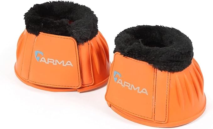 Shires ARMA Fleece Trim Bell Boot (Black, Pony)