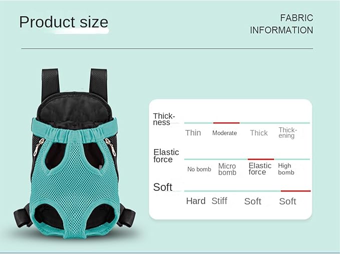 Portable Pet Carrier Backpack, Adjustable Pet Front Cat Dog Carrier Backpack Travel Bag for Small Medium Dogs Cats Puppies, Cat Backpack Carrier for Hiking Cycling (G, XL)