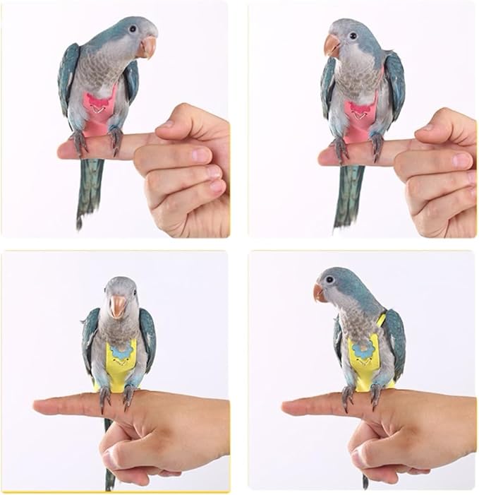 Parrot Clothes, Bird Diapers, Tiger Skin Peony, Flight Suit - Key Features for Avian Comfort and Style (Pink, S, Count, 1)