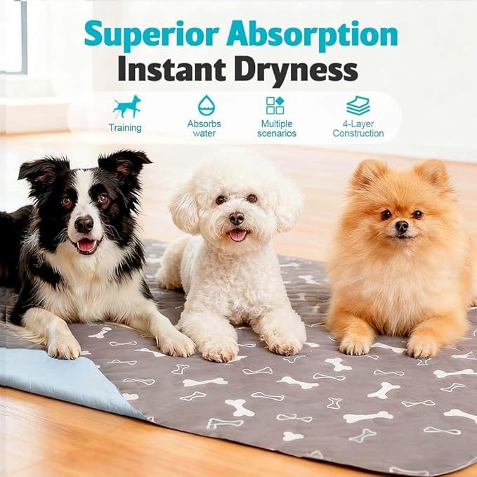 Puppy Pads for Dogs, 2026 New Washable Puppy Pads with Pheromones, Pee Pads for Dogs & Cats, Durable Leak-Proof & Anti-Slip Pet Training Pads for Home & Travel, Reusable (Brown, 15.7" x 23.6")