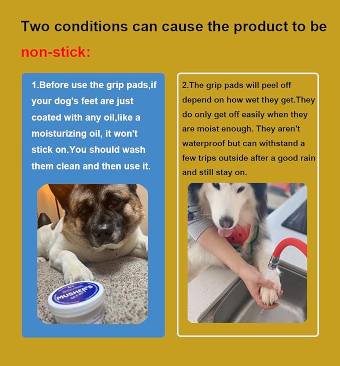 Dog Paw Pads Anti-Slip Grips,Dog Paw Protectors for Senior Dogs on Hot Pavement,Provides Traction to Keep Them from Slipping on Smooth Floors 20 sets-80 Pads Multicolor XXXL
