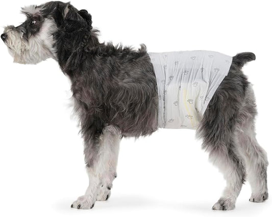 Amazon Basics Male Dog Diapers, 50 Count, Medium, Ultra Absorbent Disposable Wrap with Secure Fit, Leakproof and Comfortable