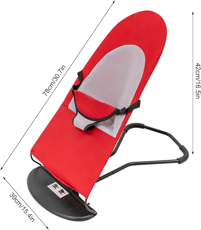 Pet Dog Cat Rocking Chair, Portable Foldable Pet Rocker Bed 3-Level Height Adjustable Small Pet Rocker Summer Breathable Pet Rocker Sofa Bed Dog Cats Rocker Beds for Pets Under 33lbs Red