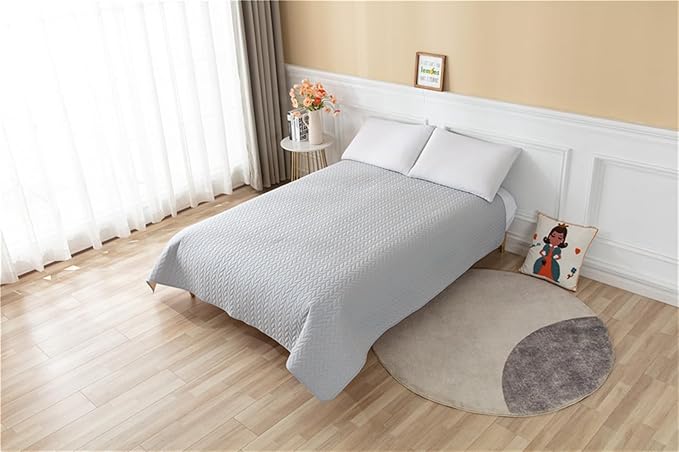 GIBZ Waterproof Dog Bed Cover Anti Slip Pet Furniture Protector Washable Blanket Large Soft Quilted Mat, Coffee, 130x210cm