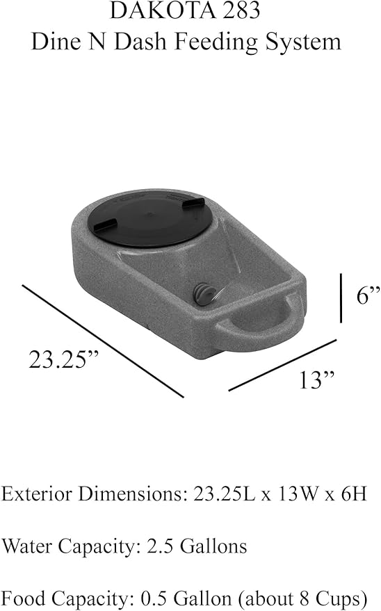 Dakota 283 Dine N Dash Feeding System - Dark Granite