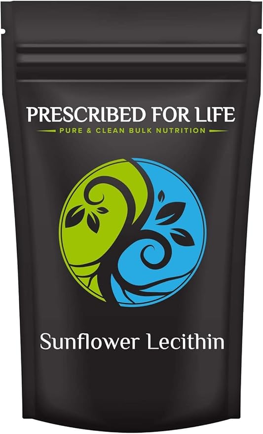 Prescribed For Life Sunflower Lecithin Powder, Unbleached, Gluten Free, Vegan, Non GMO, Soy Free, Kosher, Naturally Rich in Choline & Essential Fatty Acids (5kg / 11lb)