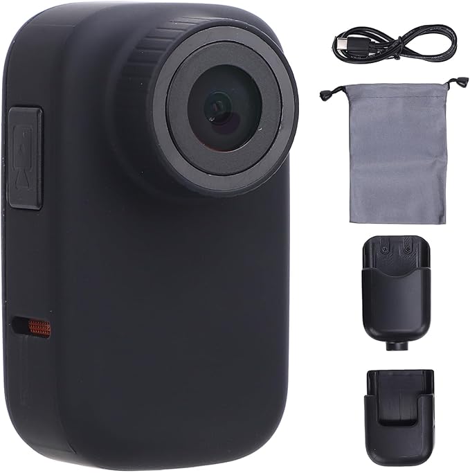 Pet Body Worn Camera, HD Resolution Wearable Body Cam for Dogs and Cats, Water Pet Action Camera with Lightweight Design for Outdoor Travel and Daily Adventures (Black)
