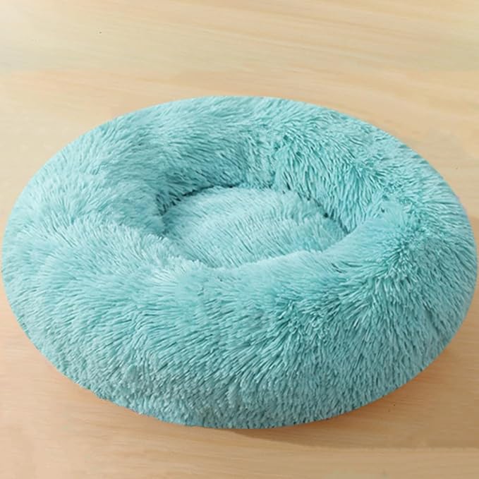 Calming Donut Dog & Cat Bed, 36 Inch Round Fluffy Dog Beds for Small Medium Large Dogs and Cats Anti-Anxiety, Puppy Bed, Washable Round Cozy Soft Pet Bed (Light Green)