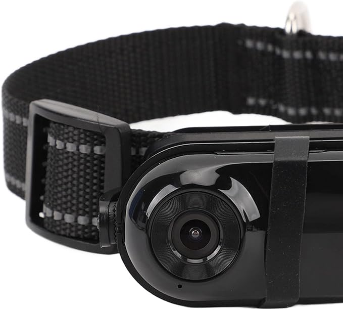 SUNGOOYUE Pet Collar Camera, 1080P HD Video Recording Adjustable Angle View with Back, for Dogs Cats Indoor Outdoor Travel Adventure (32GB)