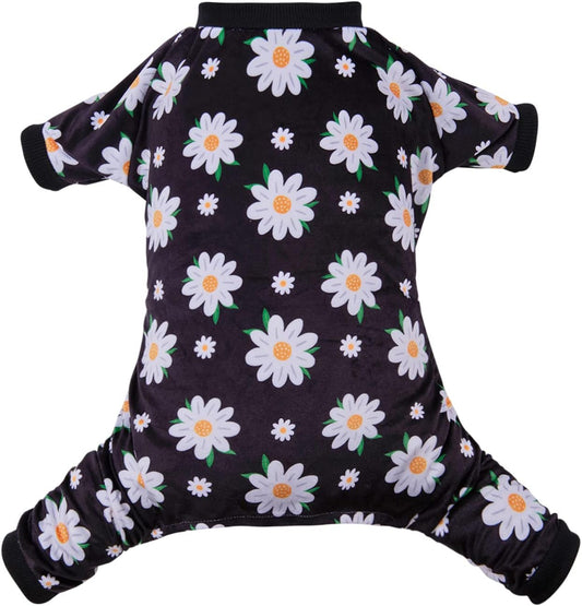 CuteBone Small Dogs Outfit Soft Puppy Onesies Pjs Dog Pajamas Pet Coat Cat Apparel Comfy Doggie Jumpsuit Bodysuit for All Seasons P221M