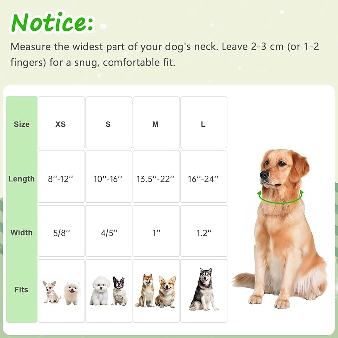 Dinosaur Dog Collar，Green with Multicolor Dino Pattern Handmade Cotton Collar for Small Medium Large Dogs, Adjustable & Comfortable Puppy Collar for Daily Walks, Park Adventures or Photos-XS