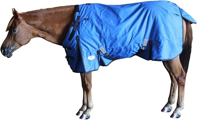 Derby Originals Nordic Tough 1200D Ripstop Waterproof Reflective Winter Horse Turnout Blanket 300g Heavy Weight, Royal Blue, 78"
