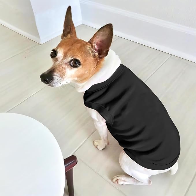 Customized Dog Shirt Custom Pet Clothes T Shirts for Small to Large Dogs Design Image Logo Text Outfits for Puppy Cat Personalized Breathable Sleeveless Pullover Black, 4XL