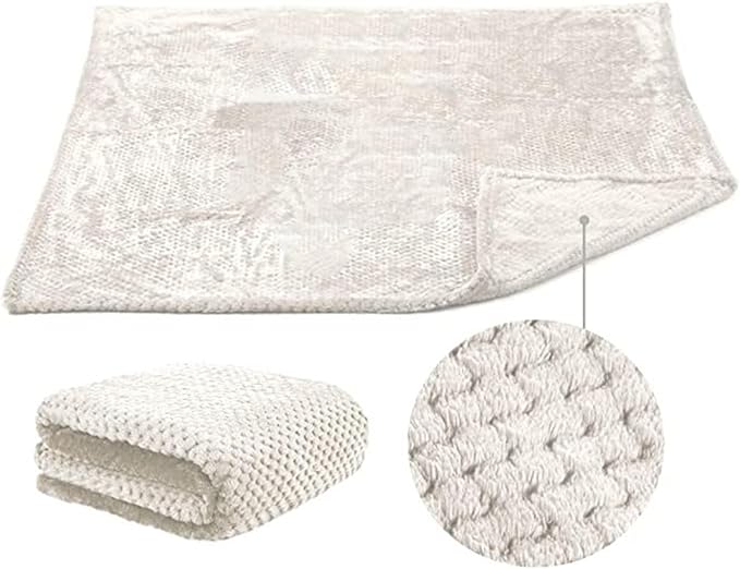 Pet Blanket Warm Soft Dog Blankets Washable Cat Throw Blankets Sofa Bed Couch Furniture Protector Cover for Small Medium Large Dogs Cats, White, 39" x 47"
