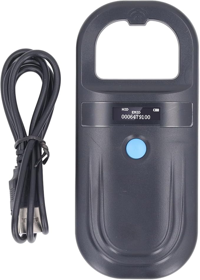Dioche Animal ChiAnimal ID Reader 134.2KHz ISO11784 85 FDXB Handheld Pet Chip Scanner USB Charging with Builtin Buzzer