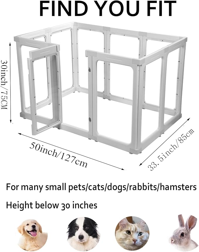 Extra 2 Panels for Acrylic Dog Pen