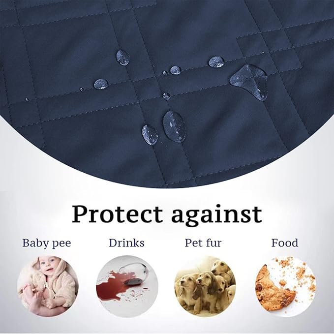 Waterproof Dog Bed Covers for Couch Protection, Water-Resistant Soft Dog Pet Blanket Anti-Slip Dog Blanket for Bed, for Furniture Bed Couch Sofa (Navy Blue,30x70inch)