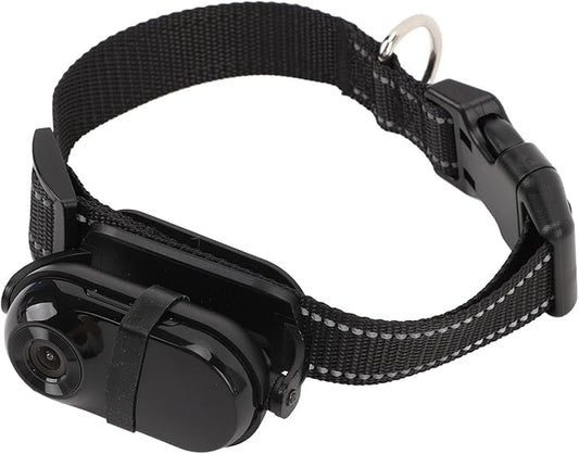 SUNGOOYUE Pet Collar Camera, 1080P HD Video Recording Adjustable Angle View with Back, for Dogs Cats Indoor Outdoor Travel Adventure (64GB)