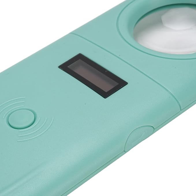 Pet Chip Reader Handheld with Magnifier and LED Light for Animal Identification Applications - USB Charging Portable Animal Chip Scanner for DogCatHorse - Green ABS Material