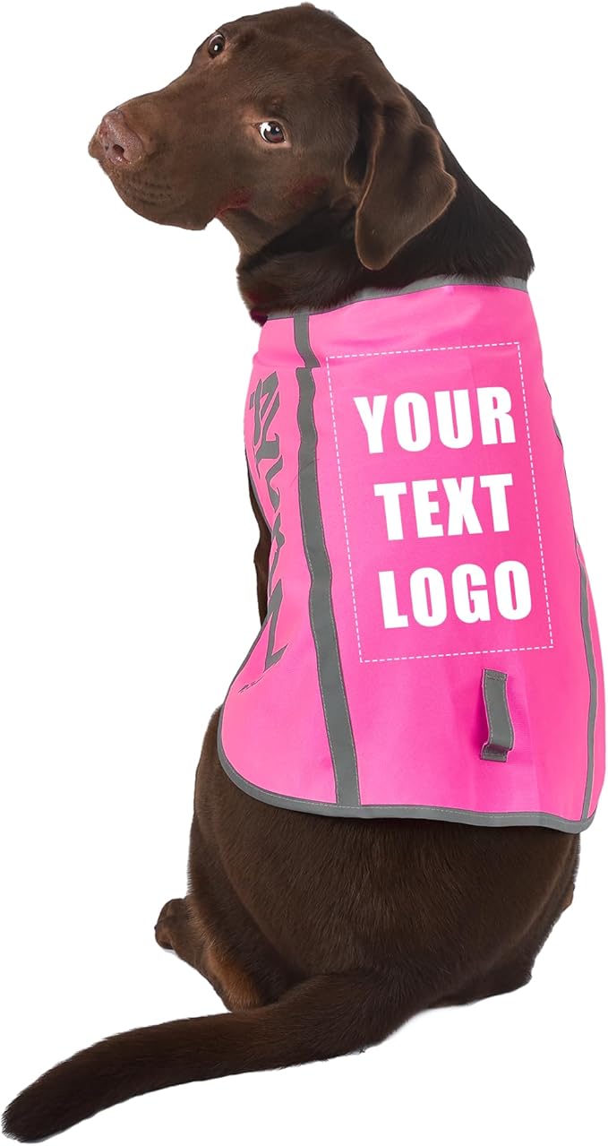 Print Pink Reflective Dog Vest for XSmall Breeds,High Visibility Dog Safety Vest Harness with Removable Bell Keep Safe from Hunting, Training & Cars Accidents