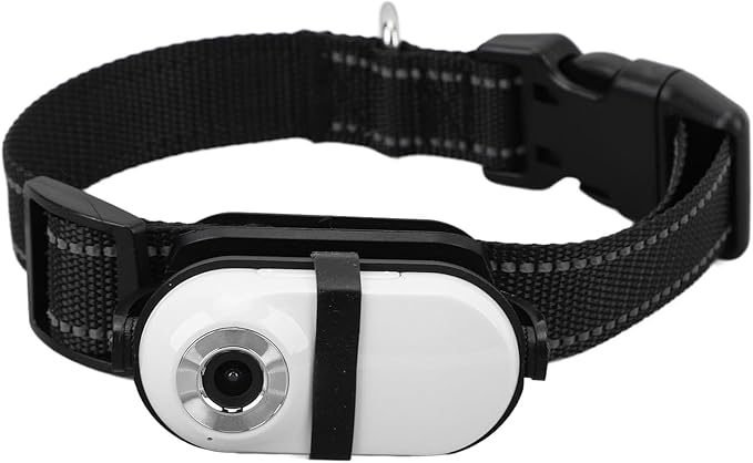 Hd 1080p Cat Camera Collar, Adjustable Wireless Pet Tracker with Memory Card, Mini Action Camera for Dogs & Cats, Video Recording & Monitoring White 64GB