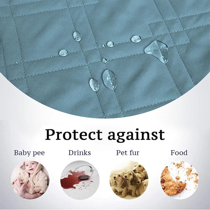 Waterproof Dog Bed Covers for Couch Protection, Water-Resistant Soft Dog Pet Blanket Anti-Slip Dog Blanket for Bed, for Furniture Bed Couch Sofa (Gray Blue,82x102inch)