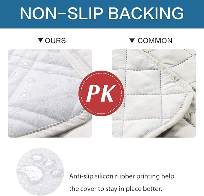 Waterproof Dog Bed Covers for Couch Protection, Water-Resistant Soft Dog Pet Blanket Anti-Slip Dog Blanket for Bed, for Furniture Bed Couch Sofa (Ivory White,96x82inch)