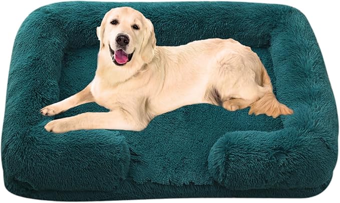 Dog Beds Large Sized dog Orthopedic, Sofa Dog Bed with Waterproof Lining and Nonskid Bottom, Rectangle Washable Dog Bed for Medium Small Dogs and Cats Comfortable ( Color : Blue1 , Size : 43 x 27" )