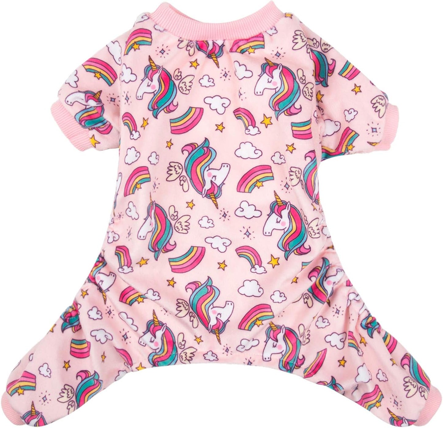CuteBone Small Dogs Outfit Soft Puppy Onesies Pjs Dog Pajamas Pet Coat Cat Apparel Comfy Doggie Jumpsuit Bodysuit for All Seasons P67L