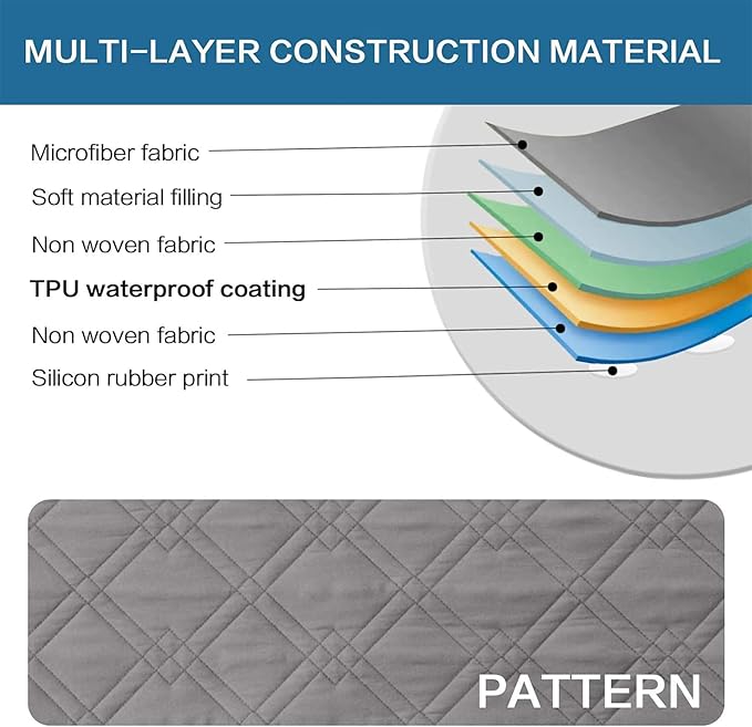 Waterproof Dog Bed Covers for Couch Protection, Water-Resistant Soft Dog Pet Blanket Anti-Slip Dog Blanket for Bed, for Furniture Bed Couch Sofa (Light Gray,82x102inch)