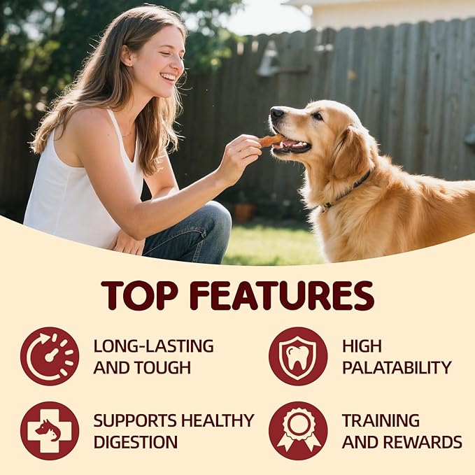 TailParty Turkey Tendons for Dogs: Soft Natural Dental Chew Stick & Puppy Training Treats Long Lasting Snack for Health-Conscious Pet Owners(Strips,4oz)