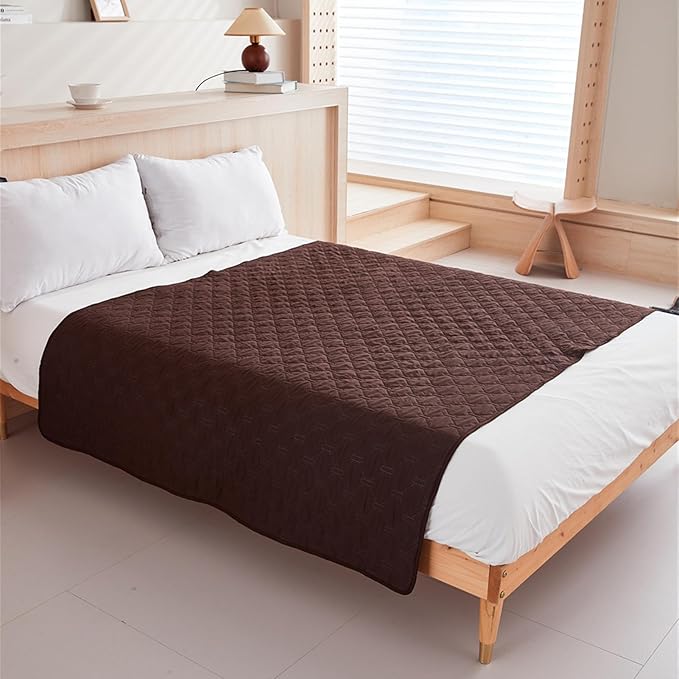 GIBZ Waterproof Dog Bed Blanket Cover Anti Slip Pet Furniture Protector Washable Large Washable Quilted Mat for Indoor, Coffee, 75x180cm