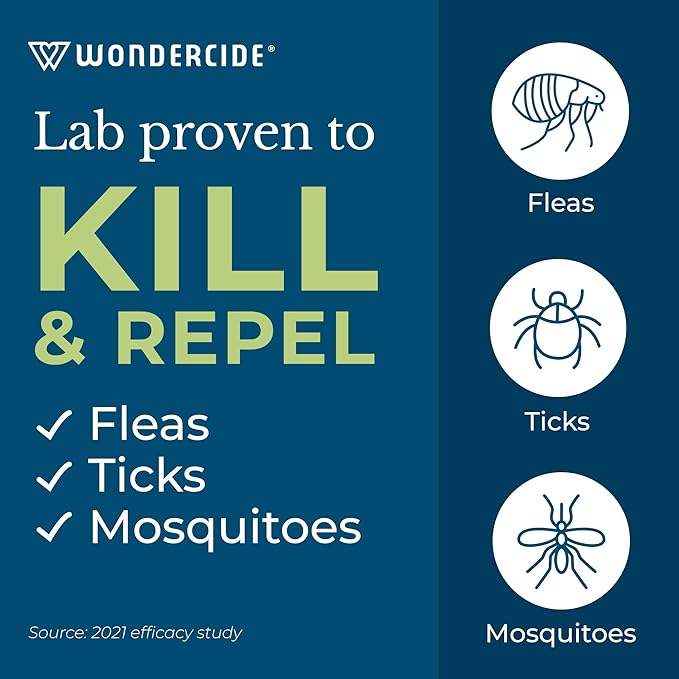 Wondercide - Flea, Tick and Mosquito Spray for Dogs, Cats, and Home - Flea and Tick Killer, Control, Prevention, Treatment - with Natural Essential Oils - 4 oz Lemongrass & Cedarwood 2-Pack