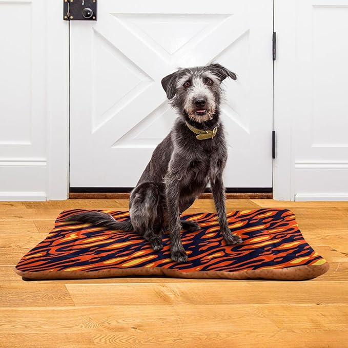 Fire Flame Pet Bed Cute Dog Bed Mat Absorbing Non Slip Pad Pet Sleeping Mat for Small, Medium, and Large Dogs Puppy Cat 24 in x 18 in