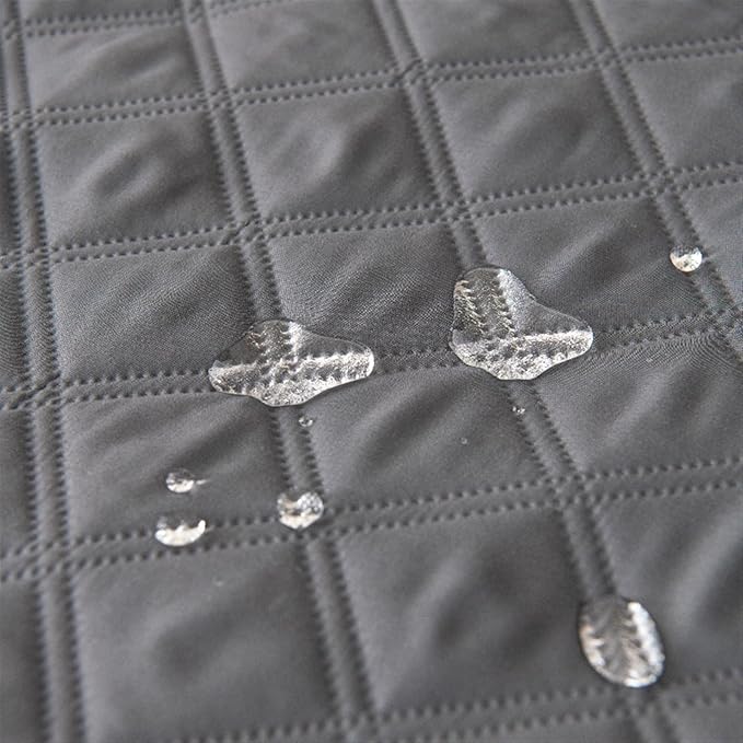 GIBZ Waterproof Dog Bed Cover Anti Slip Pet Furniture Protector Blanket Washable Thick Quilted Mat, Grey, 218x208cm