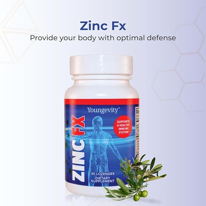 Youngevity Zinc Fx - Zinc + Trace Minerals + Elderberry + Astragalus - Immune Support Chewable - Highly Absorbable - Delicious - 30 Count (Pack of 1)